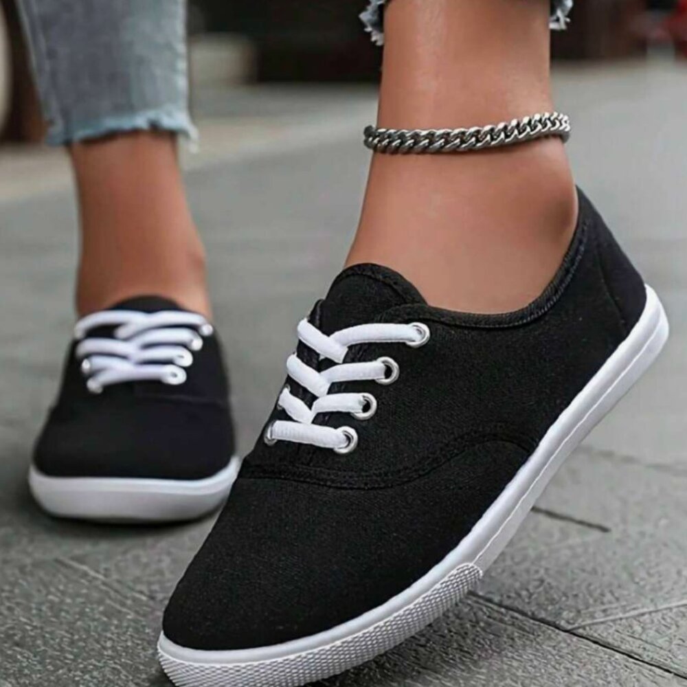 Women's Canvas Lace-Up Shoes -Josiny
